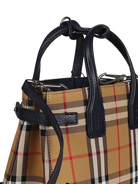 burberry the small banner in leather and vintage check|Burberry Small Banner in Vintage Check and Leather.